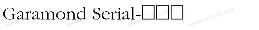 Garamond Serial字体转换